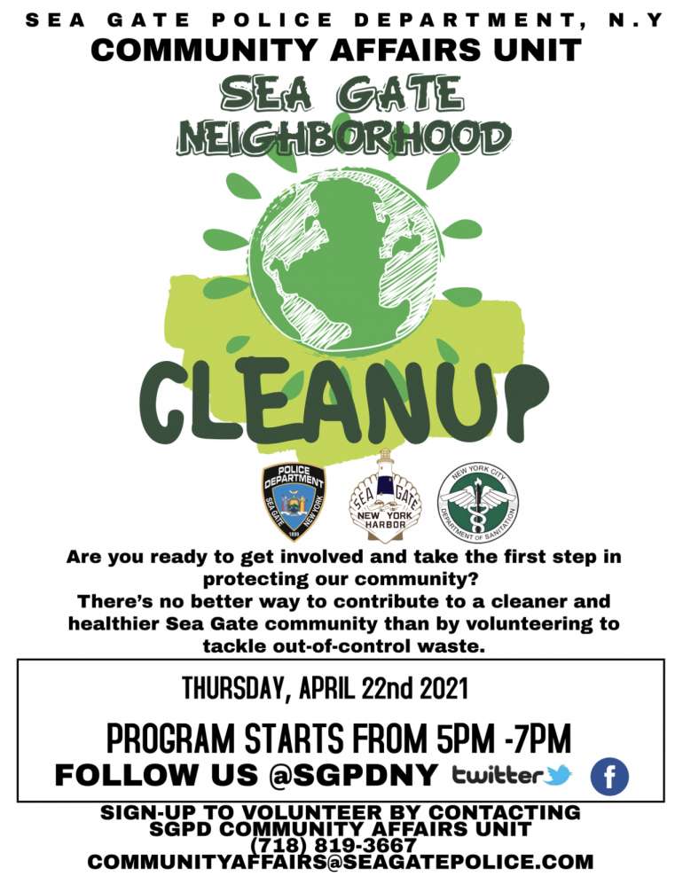 Earth Day Community Cleanup Event – Sea Gate